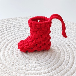 MAKRAMÉ-MIKULÁS-CSIZMA - Meska.hu