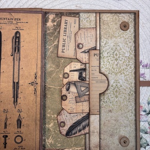 Vintage nagy méretű napló kihajtható lapokkal Emlékkönyv Vintage travel journal - otthon & életmód - papír, írószer - jegyzetfüzet & napló - Meska.hu