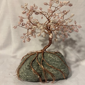 Sakura bonsai gyöngyből - otthon & életmód - dekoráció - asztal és polc dekoráció - bonsai - Meska.hu
