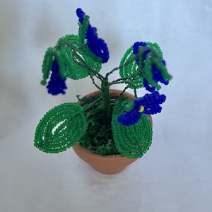 Ibolya gyöngyből - otthon & életmód - dekoráció - asztal és polc dekoráció - gyöngyfa, ásványfa - Meska.hu