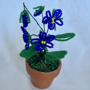 Ibolya gyöngyből - otthon & életmód - dekoráció - asztal és polc dekoráció - gyöngyfa, ásványfa - Meska.hu