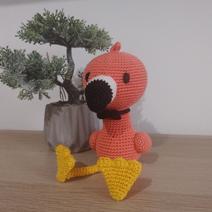Horgolt flamingó (amigurumi) - Meska.hu