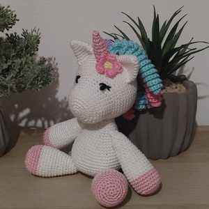 Horgolt amigurumi unikornis - Meska.hu