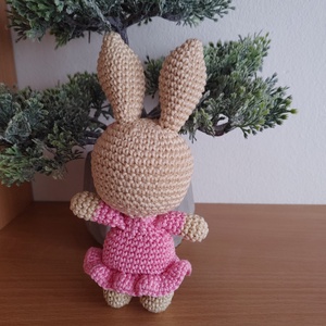 Horgolt nyuszi (lány) - amigurumi figura - játék & sport - plüssállat & játékfigura - nyuszi - Meska.hu