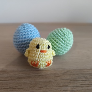 Horgolt húsvéti tojás és csibe szett - Meska.hu