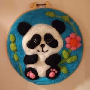 Panda maci falikép  - Meska.hu