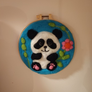 Panda maci falikép  - otthon & életmód - dekoráció - fali és függő dekoráció - falra akasztható dekor - Meska.hu