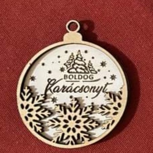 Kétrétegű karácsonyfadísz - karácsony - karácsonyi lakásdekoráció - karácsonyfadíszek - Meska.hu