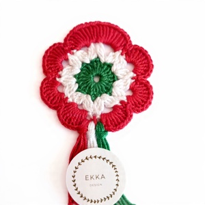 Horgolt kokárda  - Meska.hu