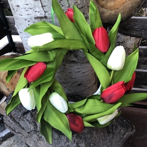 Tulipános ajtódísz  - Meska.hu