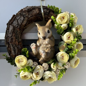 Nagyméretű ajtódísz nyuszival - otthon & életmód - dekoráció - ajtó- és ablak dekoráció - ablakdísz - Meska.hu