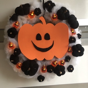 Vidám halloween ajtódísz - otthon & életmód - dekoráció - halloween - halloweeni ajtódíszek és ablakdíszek - Meska.hu
