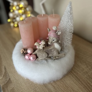 Adventi koszorú, Karácsony, Adventi díszek, Adventi koszorú, Virágkötés, MESKA