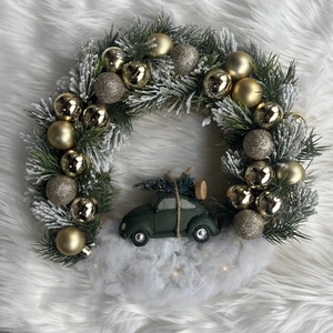 Elegáns karácsonyi ajtódísz , Karácsony, Adventi díszek, Adventi ajtódísz, Virágkötés, MESKA