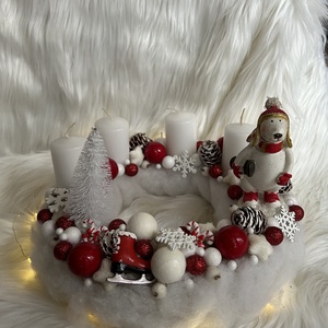 Jegesmacis adventi koszorú - karácsony - adventi díszek - adventi koszorú - Meska.hu