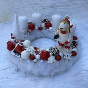 Jegesmacis adventi koszorú - karácsony - adventi díszek - adventi koszorú - Meska.hu