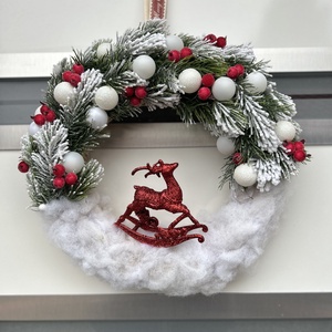 Karácsonyi ajtódísz  - karácsony - karácsonyi lakásdekoráció - karácsonyi ajtódíszek - Meska.hu