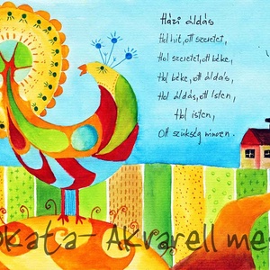 Házi áldás- A4-as méretű nyomat, Otthon & Lakás, Vallás, Házi áldás, Festészet, Fotó, grafika, rajz, illusztráció, Meska