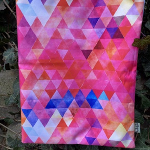 Pink geometriai mintás bevásárló táska, tote bag - táska & tok - bevásárlás & shopper táska - shopper, textiltáska, szatyor - Meska.hu