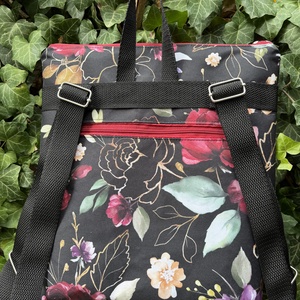 Fekete-arany rózsa vízhatlan hátizsák - táska & tok - hátizsák - kishátizsák - Meska.hu