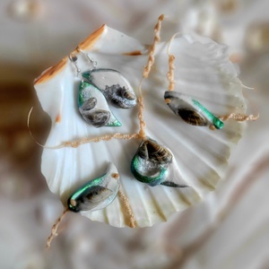 Türkizes hullámon, Ékszer, Ékszerszett, Ékszerkészítés, Festészet, MESKA