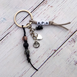 Apák napja, kulcstartó, autós függő, ajándék, névnap, születésnap, Karácsony - táska & tok - kulcstartó & táskadísz - kulcstartó - Meska.hu