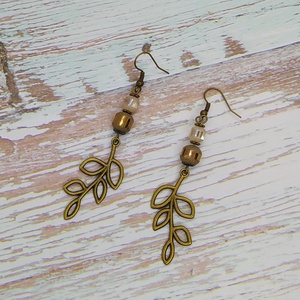 Leveles fülbevaló, ajándék, névnap, születésnap, Nőnap, Anyák napja, Húsvét, Karácsony, Télapó, ballagás, nyár - ékszer - fülbevaló - lógó fülbevaló - Meska.hu