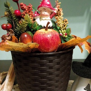 Őszi asztal dísz , Otthon & Életmód, Dekoráció, Asztal és polc dekoráció, Asztaldísz, Virágkötés, MESKA