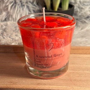 A szeretet fénye pohár gyertya, Otthon & Életmód, Gyertya, illat, aroma, Illatviasz, Gyertya-, mécseskészítés, MESKA