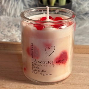 A szeretet fénye pohár gyertya 2., Otthon & Életmód, Gyertya, illat, aroma, Illatviasz, Gyertya-, mécseskészítés, MESKA
