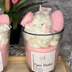 Eper Shake gyertya - kellékek & szerszámok - dekorációs kellékek - dekorációs gyertya - Meska.hu