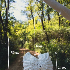 Cleo horgolt válltáska - táska & tok - kézitáska & válltáska - vállon átvethető táska - Meska.hu