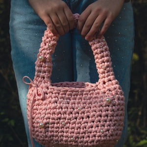 Személyre szabható horgolt kézitáska (Bubble)  - táska & tok - kézitáska & válltáska - kézitáska - Meska.hu