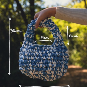 Személyre szabható horgolt kézitáska (Bubble)  - táska & tok - kézitáska & válltáska - kézitáska - Meska.hu