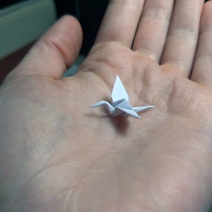Fehér origami darvak kotar részére -  - Meska.hu