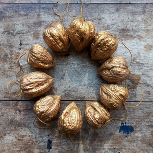 Aranydió karácsonyfadísz 10db - Meska.hu