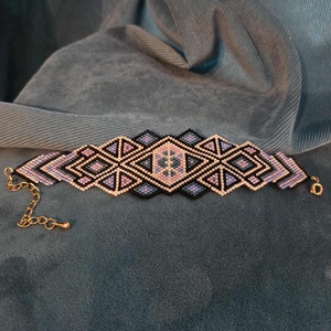 Sugárzó rózsaszín, Ékszer, Karkötő, Gyöngyös karkötő, Gyöngyfűzés, gyöngyhímzés, Ékszerkészítés, MESKA