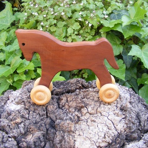 Játék fapaci, fa ló, gurulós fajáték -  - Meska.hu
