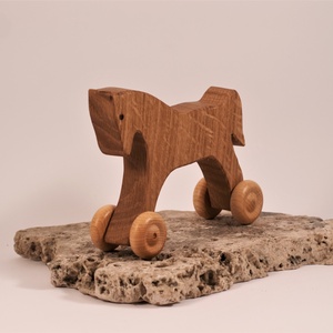 Játék fapaci, fa ló, gurulós fajáték - játék & sport - húzó & tolójátékok - Meska.hu