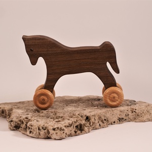 Játék fapaci, fa ló, gurulós fajáték - játék & sport - húzó & tolójátékok - Meska.hu