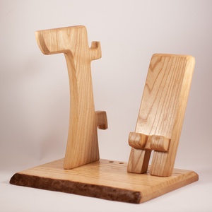 Fejhallgató tartó+ mobiltelefon tartó+ 3 toll tartó, asztali rendező - otthon & életmód - tárolás & rendszerezés - íróasztali tároló - Meska.hu