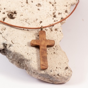 Fa nyaklánc, nyakbavaló kereszt medál - ékszer - nyaklánc - medálos nyaklánc - Meska.hu