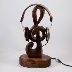 Fejhallgató állvány, violin kulcs, fülhallgató tartó, Otthon & Életmód, Tárolás & Rendszerezés, Íróasztali tároló, Famegmunkálás, MESKA