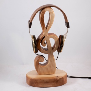 Fejhallgató állvány, violin kulcs, fülhallgató tartó, Otthon & Életmód, Tárolás & Rendszerezés, Íróasztali tároló, Famegmunkálás, MESKA
