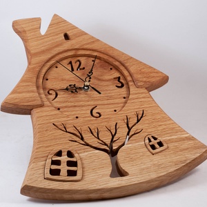 Házikó falióra, Fa falióra, faóra - otthon & életmód - dekoráció - fali és függő dekoráció - falióra & óra - Meska.hu