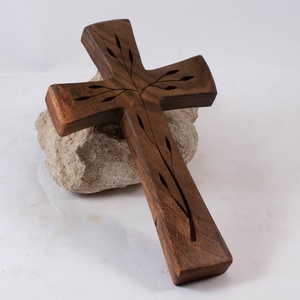 Mintás fakereszt, fali kereszt , Otthon & Életmód, Vallás, Kereszt, Famegmunkálás, MESKA