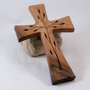 Mintás fakereszt, fali kereszt , Otthon & Életmód, Vallás, Kereszt, Famegmunkálás, MESKA