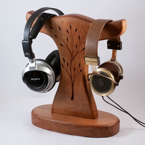 Dupla fejhallgató tartó, Otthon & Életmód, Tárolás & Rendszerezés, Íróasztali tároló, Famegmunkálás, MESKA