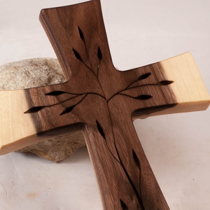 Mintás fakereszt, fali kereszt  - otthon & életmód - vallás - kereszt - Meska.hu
