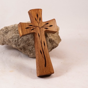 Mintás fakereszt, fali kereszt , Otthon & Életmód, Vallás, Kereszt, Famegmunkálás, MESKA
